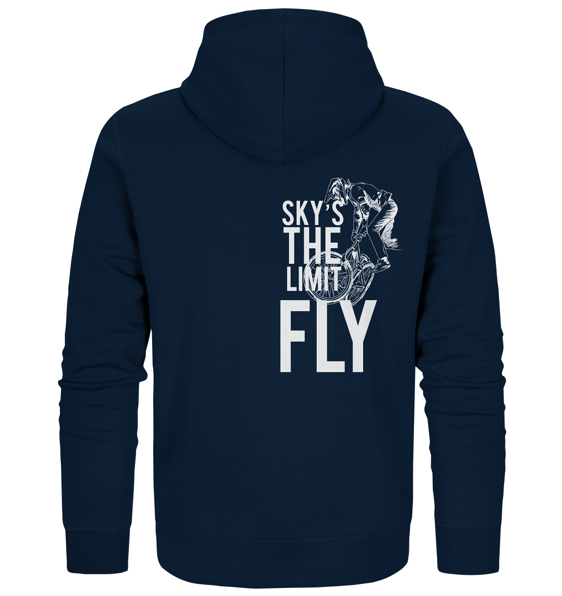 Sky'sThe Limit Fly  biking Organic Reespray zipper Hoodie