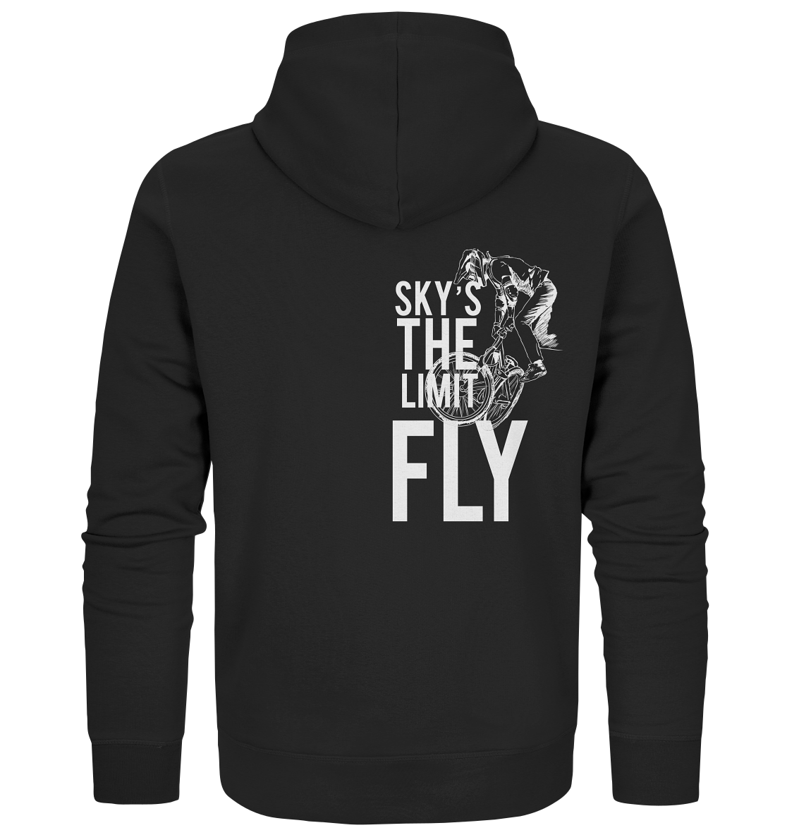 Sky'sThe Limit Fly  biking Organic Reespray zipper Hoodie