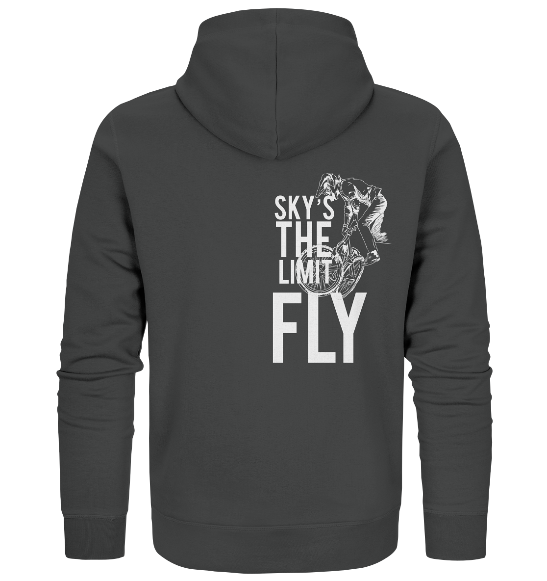 Sky'sThe Limit Fly  biking Organic Reespray zipper Hoodie