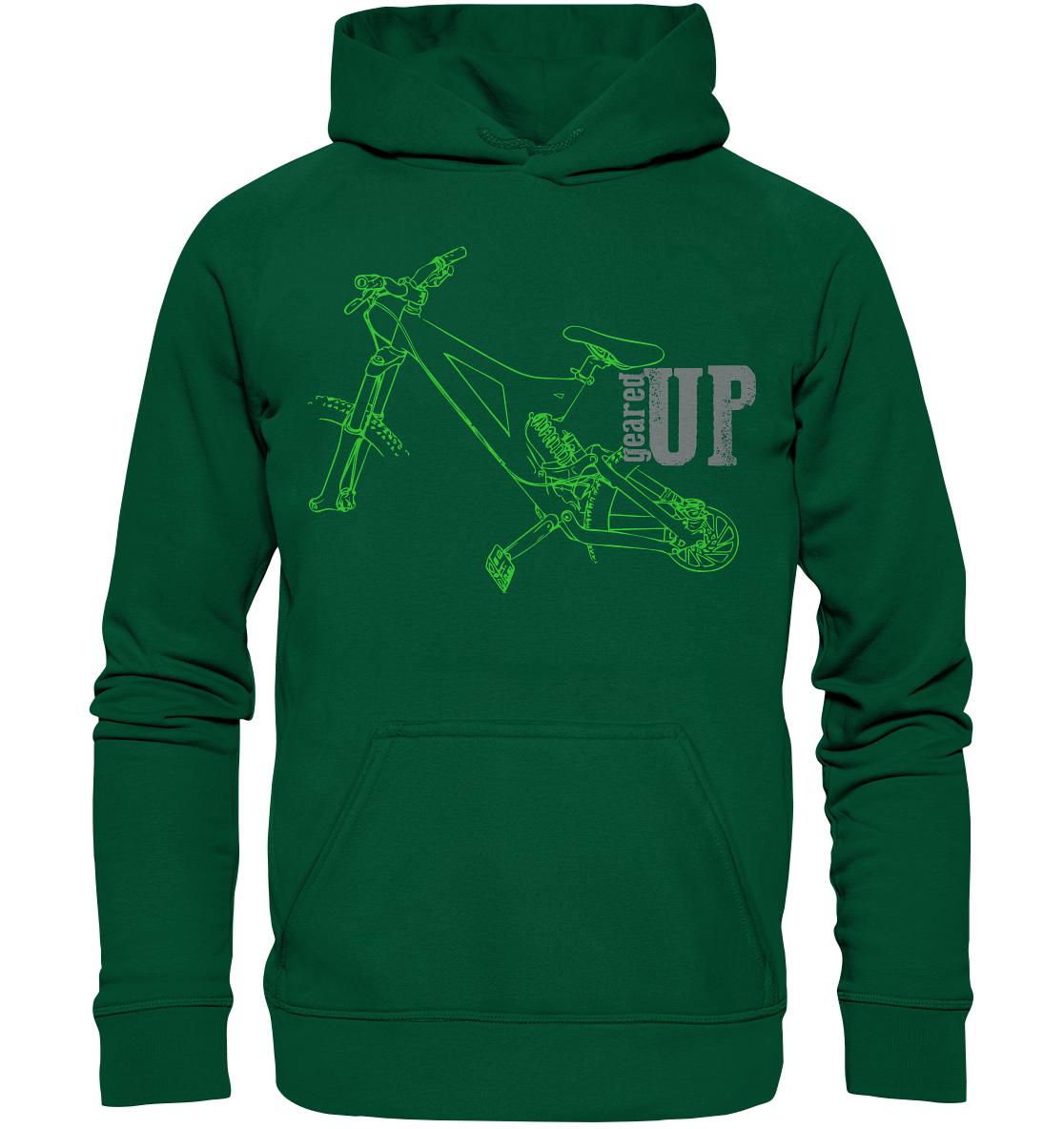 GEARED UP  - Downhill Mountain Biking Basic Unisex Reespray Hoodie