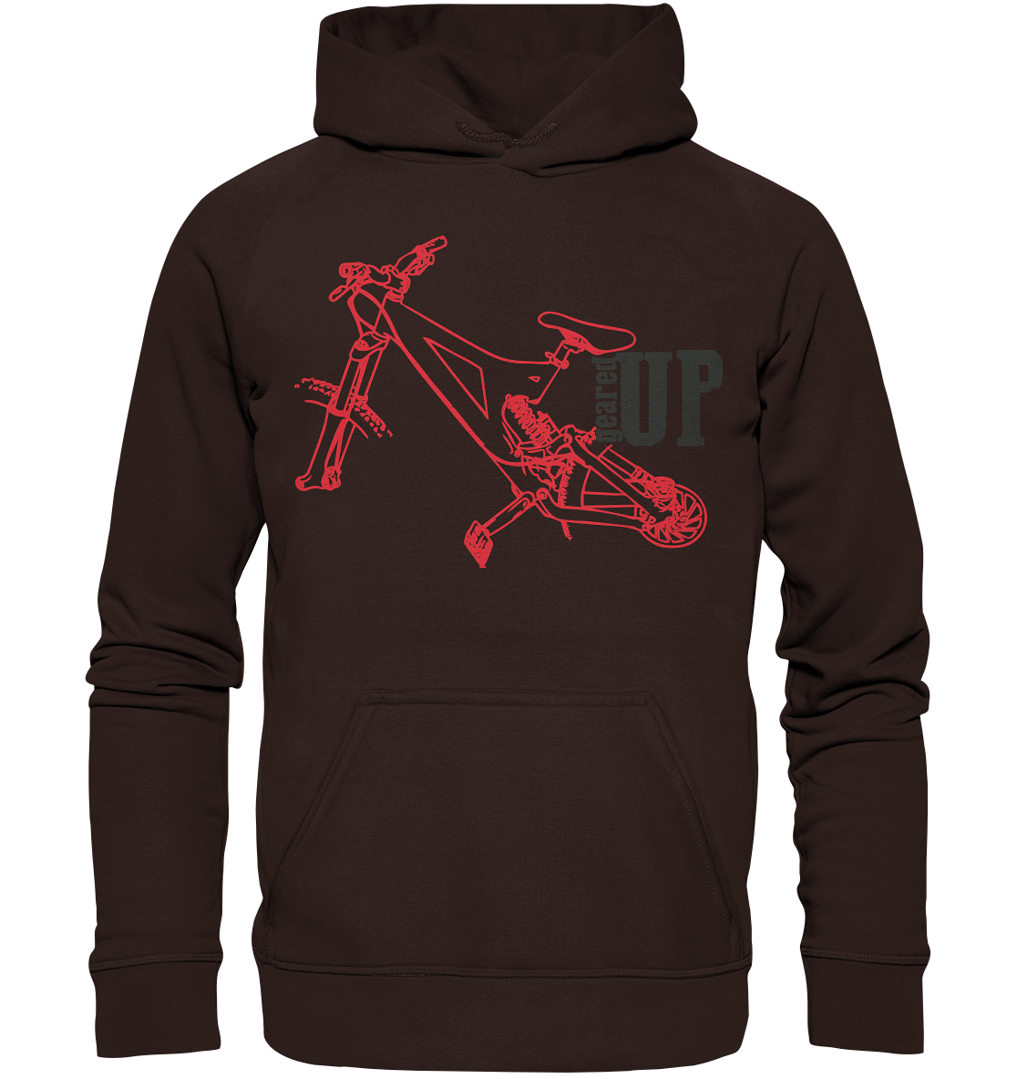 GEARED UP  - Downhill Mountain Biking Basic Unisex Reespray Hoodie