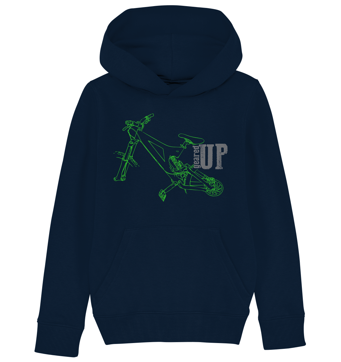 GEARED UP  - Downhill Mountain biking Kids Organic Reespray Hoodie