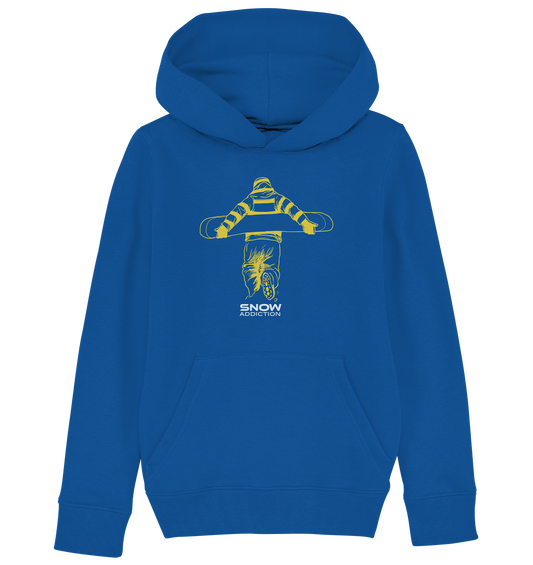 SNOW ADDICTION - Snowboarding Kids Organic Reespray Hoodie