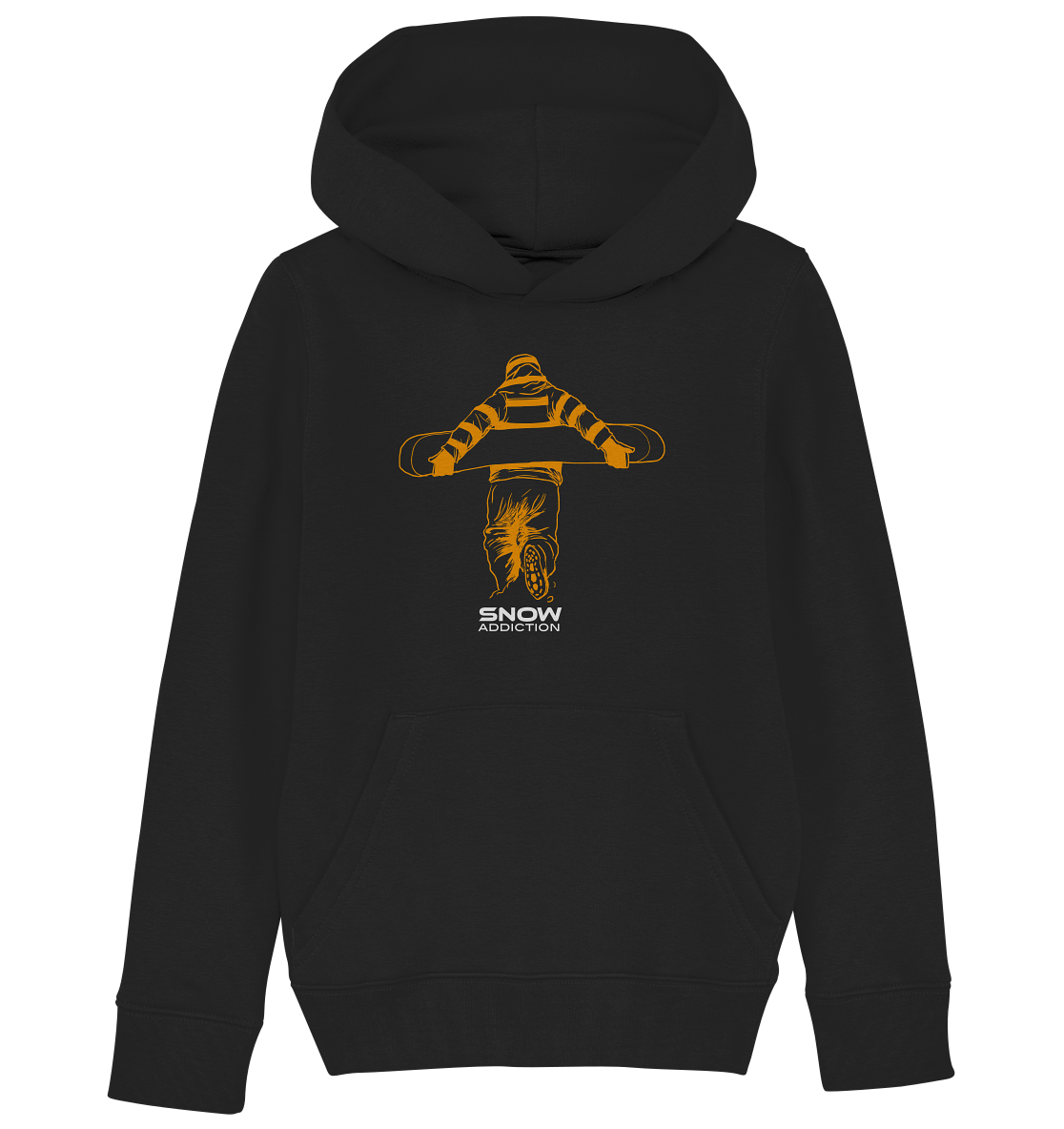 SNOW ADDICTION - Snowboarding Kids Organic Reespray Hoodie