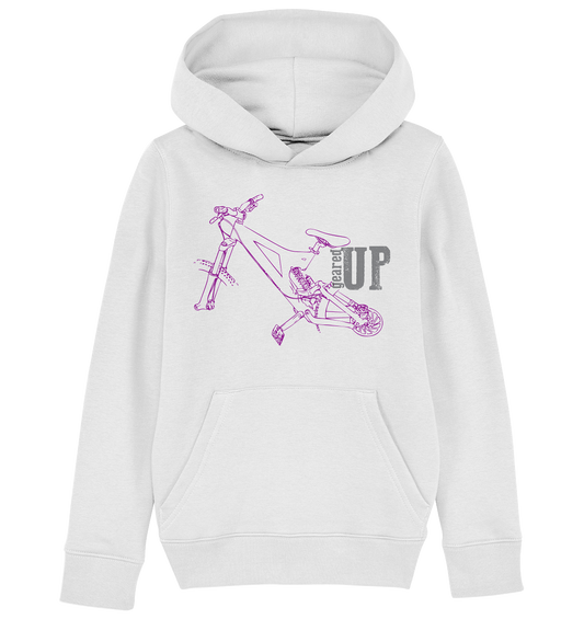 GEARED UP  - Downhill Mountain biking Kids Organic Reespray Hoodie