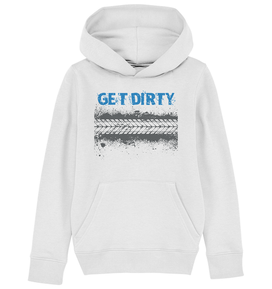 GET DIRTY TYRE - Kids Mountain Biking Organic Reespray Hoodie