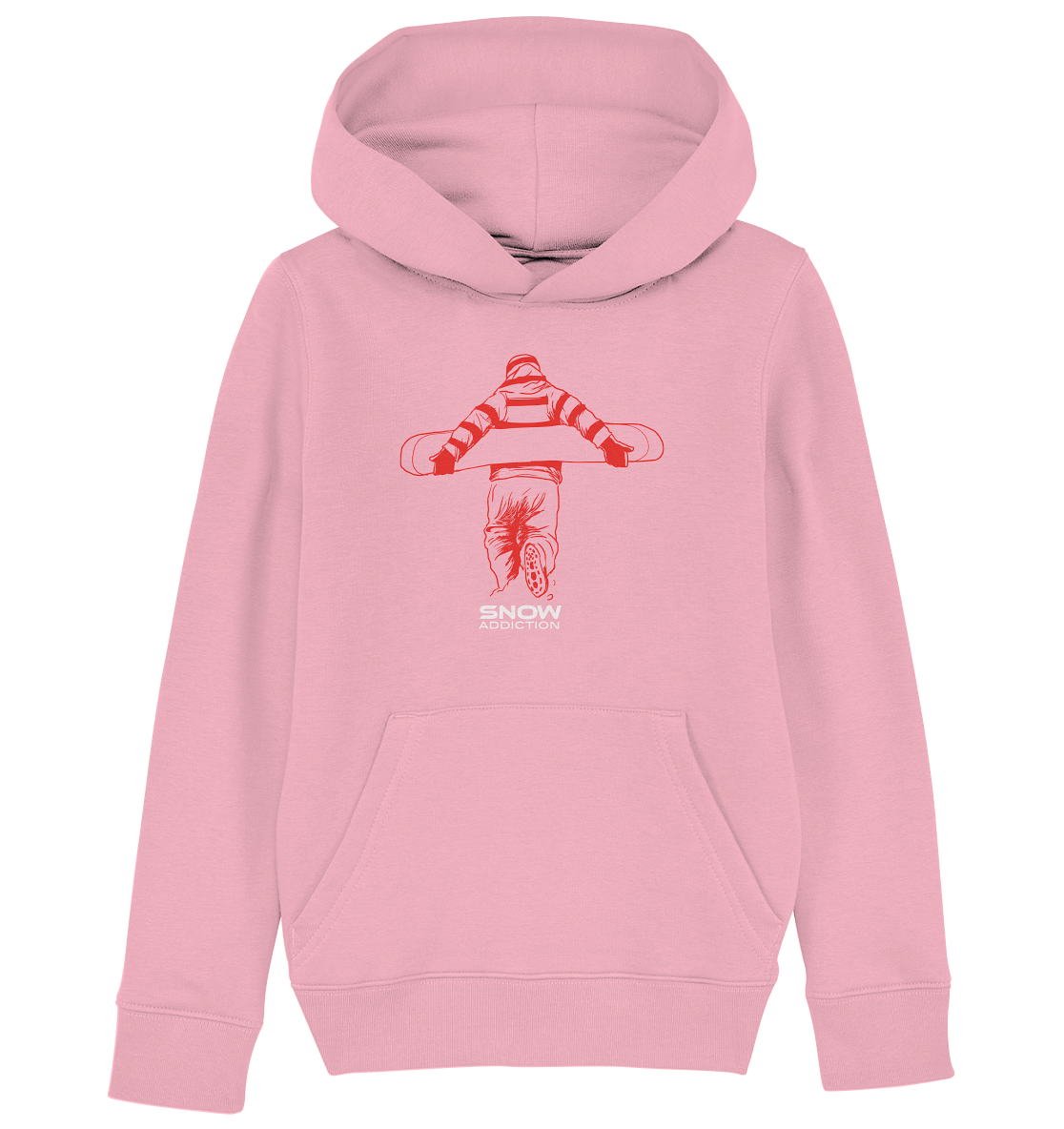 SNOW ADDICTION - Snowboarding Kids Organic Reespray Hoodie