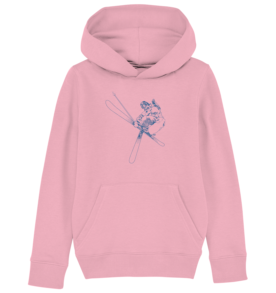 Freestyle SKIER - Skiing   Kids Organic Reespray Hoodie