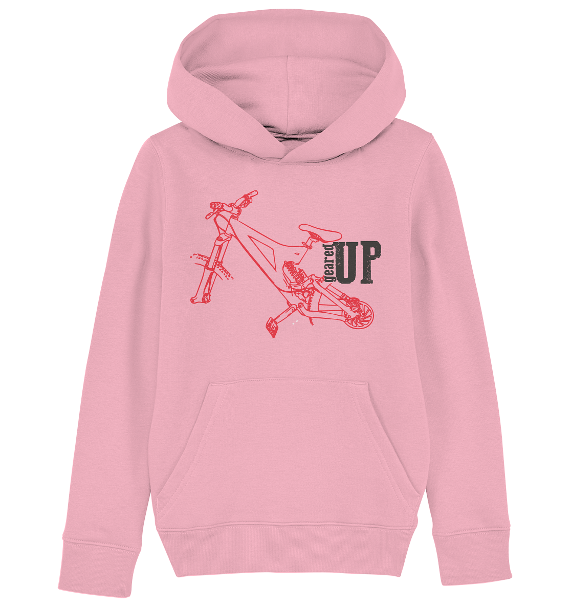 GEARED UP  - Downhill Mountain biking Kids Organic Reespray Hoodie