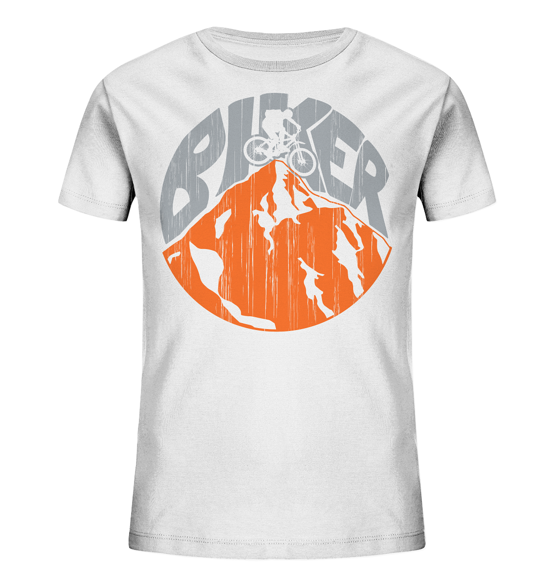 BIKER  - Kids Mountain Biking Organic Reespray T-Shirt