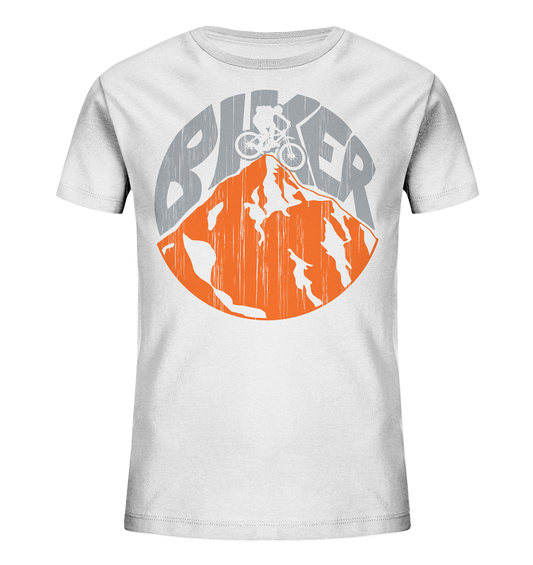 BIKER  - Kids Mountain Biking Organic Reespray T-Shirt