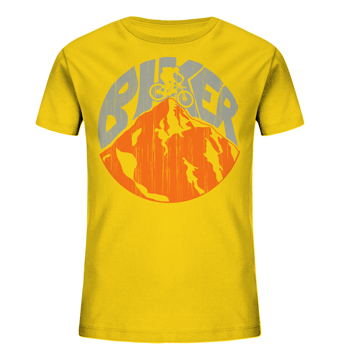 BIKER  - Kids Mountain Biking Organic Reespray T-Shirt