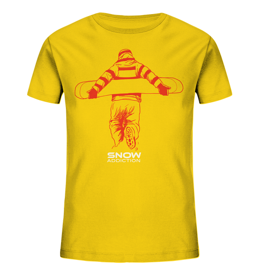 SNOW ADDICTION - Kids Snowboarding Organic Reespray T-Shirt