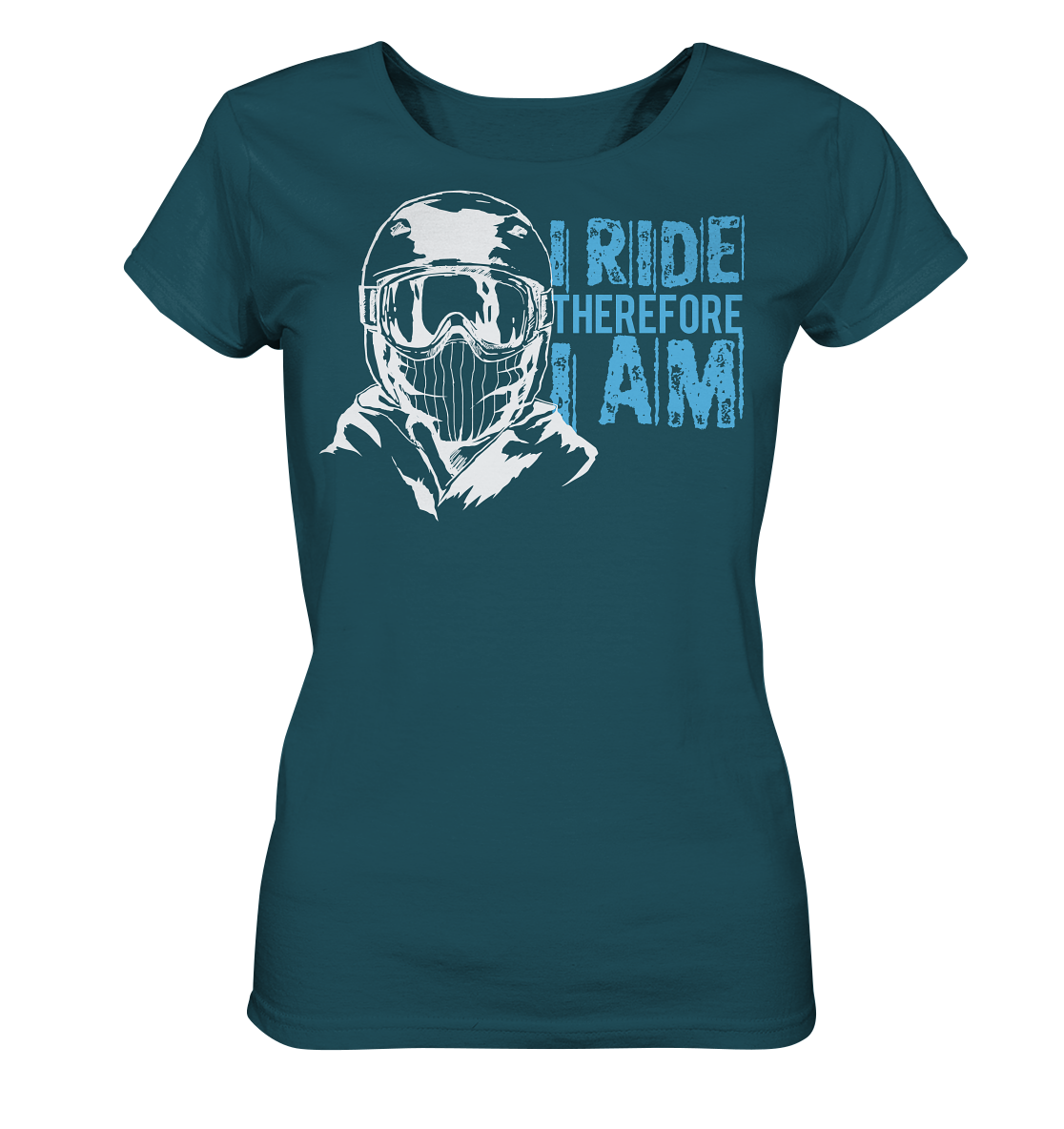 I Ride therefore I am - asking snowboarding Ladies Organic Reespray T-Shirt