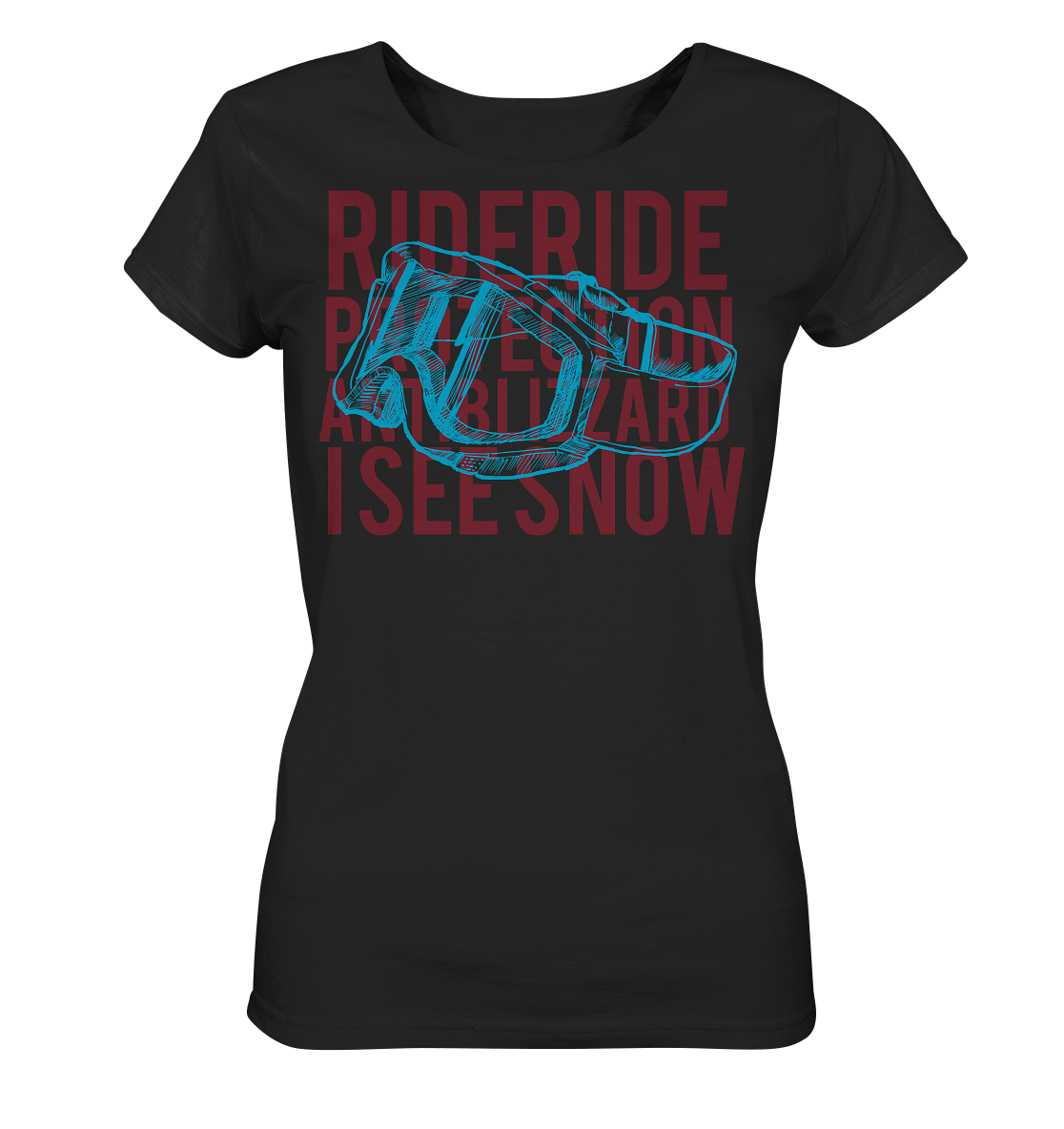 I see snow - Skiing Snowboarding Ladies Organic Reespray T-Shirt