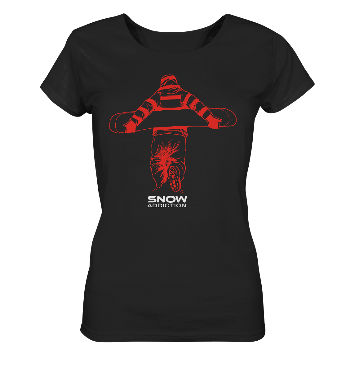 SNOW ADDICTION - Ladies Snowboarding Organic Reespray T-Shirt