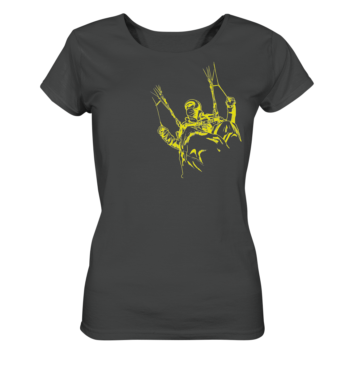 FLYING HIGH - Ladies Paragliding  Organic Reespray T-Shirt