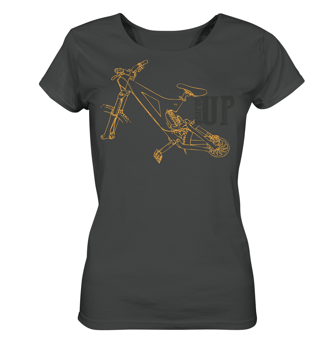 GEARED UP  - Mountain Biking downhill Ladies Organic Reespray T-Shirt