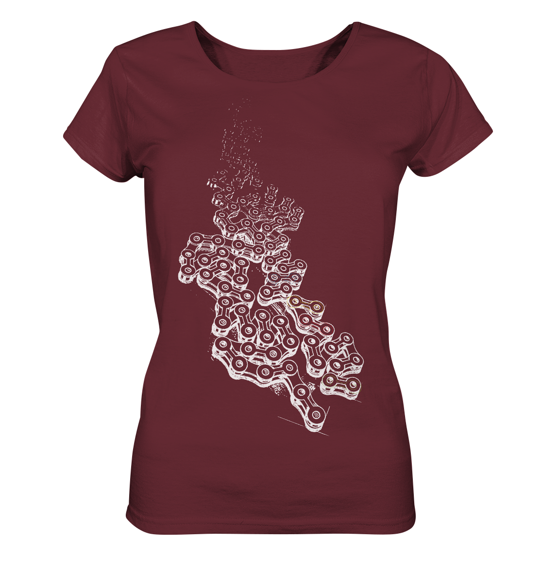 Chain LINKS  - Ladies Mountain Biking  Organic Reespray T-Shirt