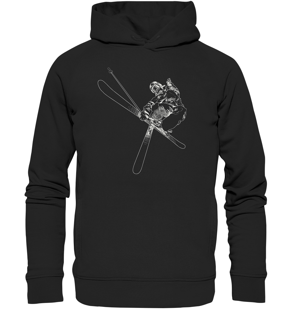 Freestyle SKIER - Skiing Unisex Organic Fashion Reespray  Hoodie