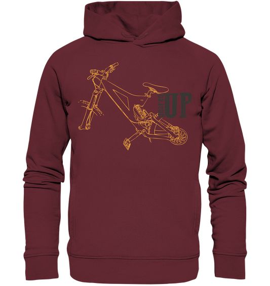 GEARED UP  -  Mountain Biking Downhill Organic Unisex Reespray  Fashion Hoodie