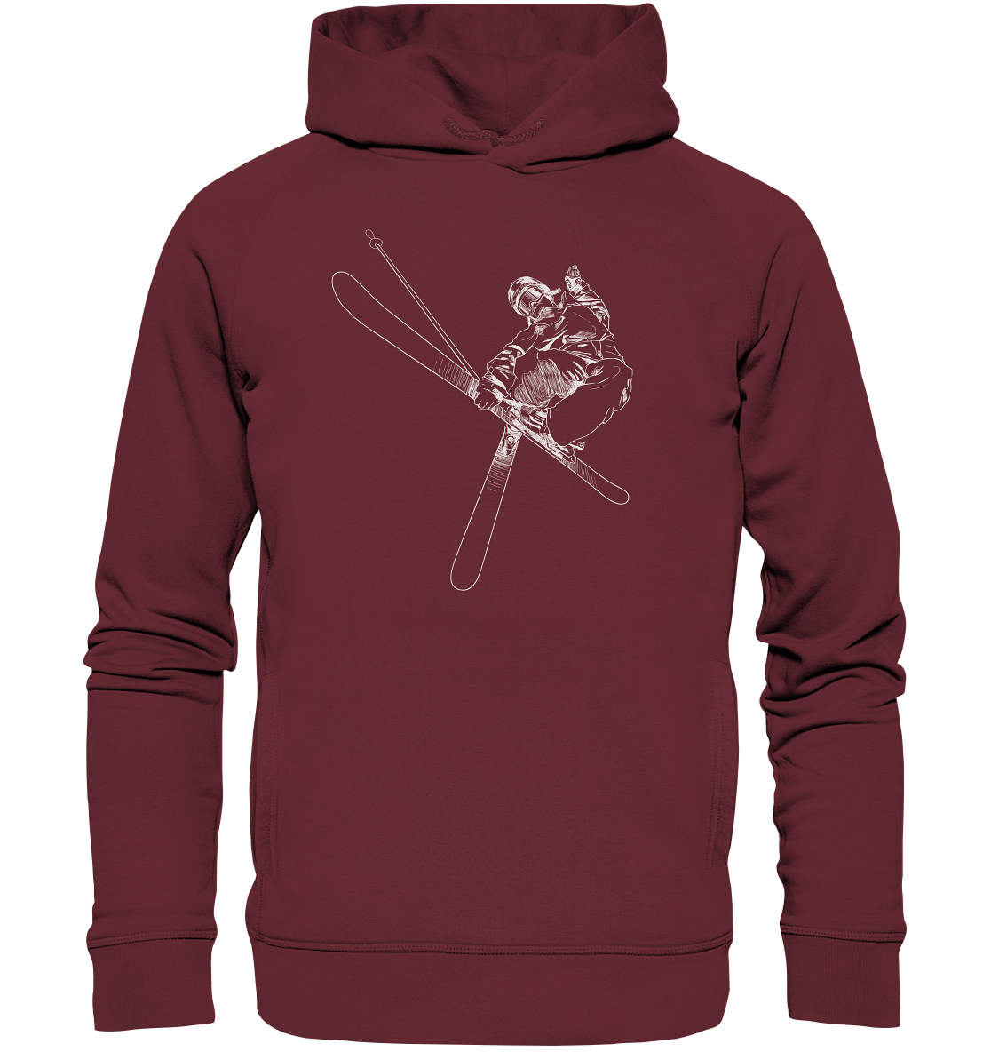 Freestyle SKIER - Skiing Unisex Organic Fashion Reespray  Hoodie