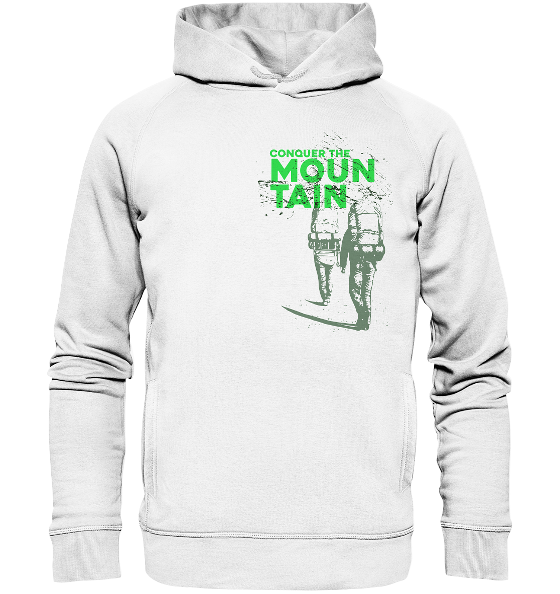 CONQUER THE MOUNTAIN -  Reespray Mountain Sports Organic Fashion Hoodie