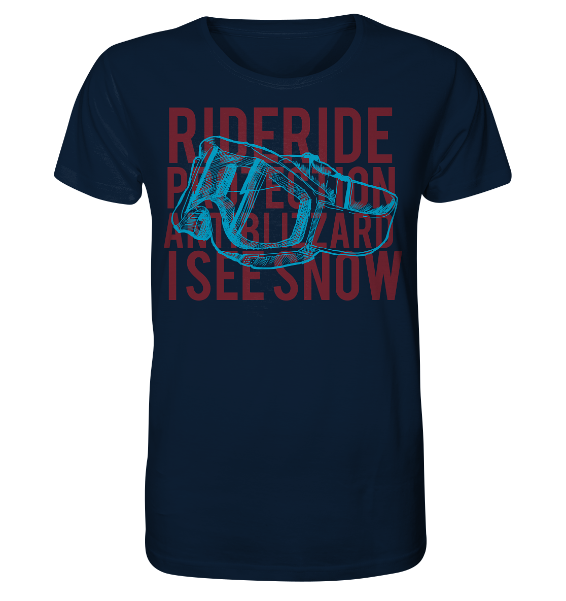 I see snow - Skiing Snowboarding Organic Reespray T-Shirt