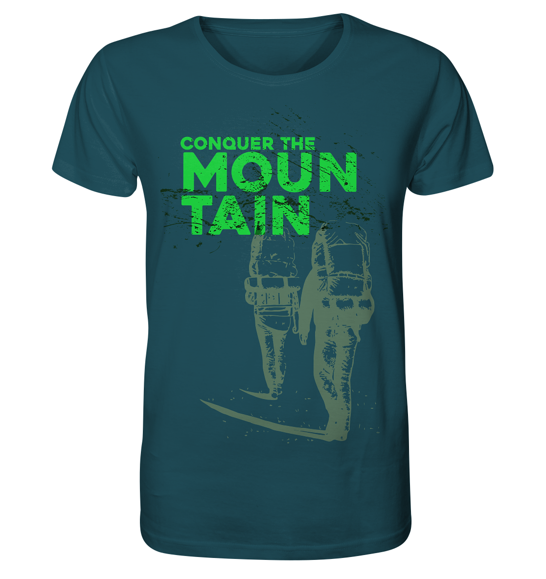 CONQUER THE MOUNTAIN  -  Mountain Sports Organic Fashion Reespray T-shirt