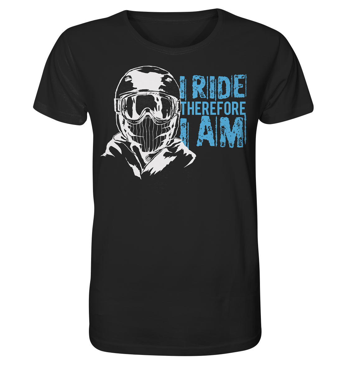 I Ride therefore I am - Organic unisex skiing snowboarding Reespray T-Shirt