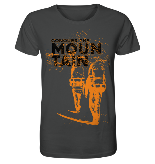 CONQUER THE MOUNTAIN  -  Mountain Sports Organic Fashion Reespray T-shirt