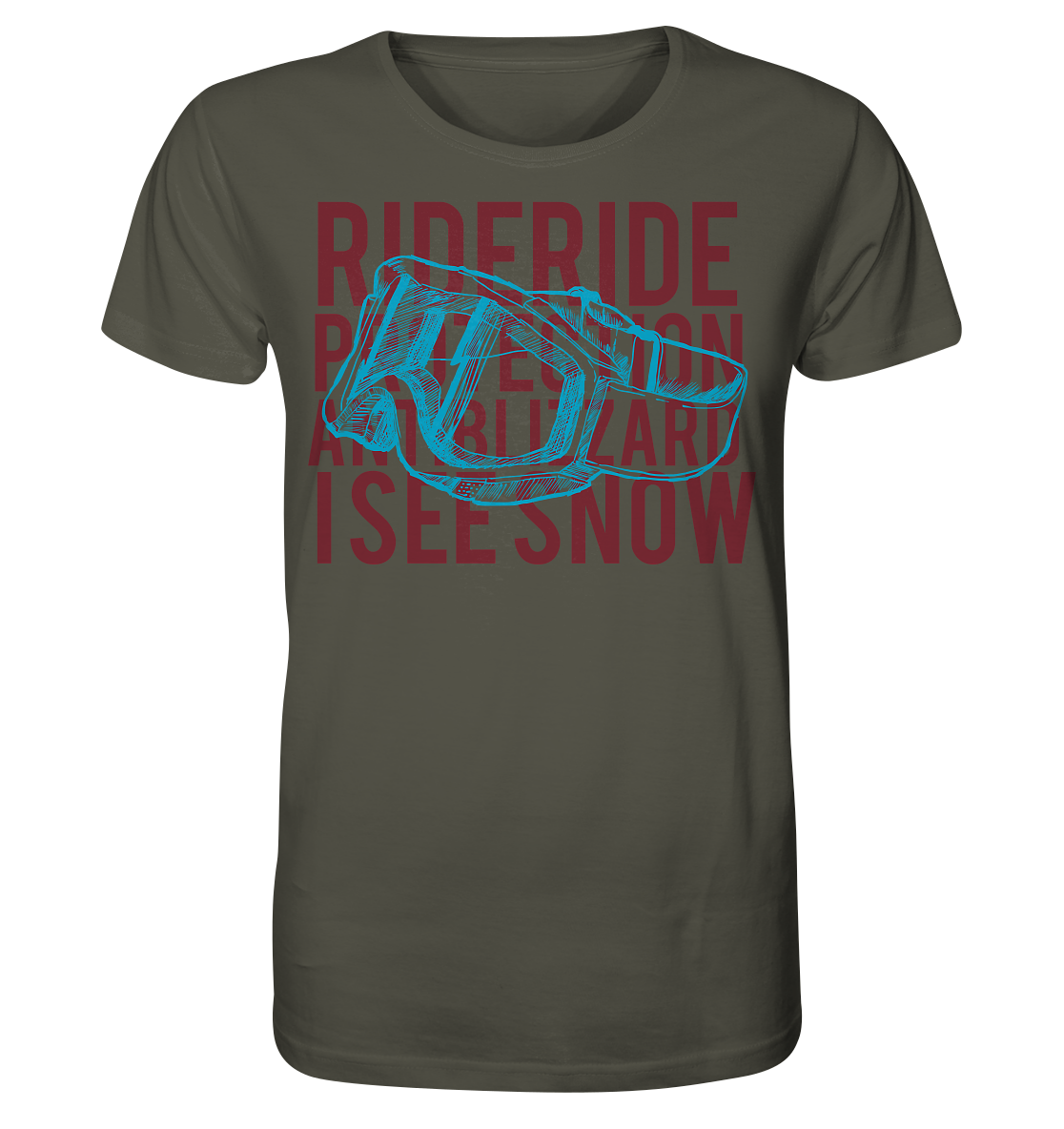 I see snow - Skiing Snowboarding Organic Reespray T-Shirt